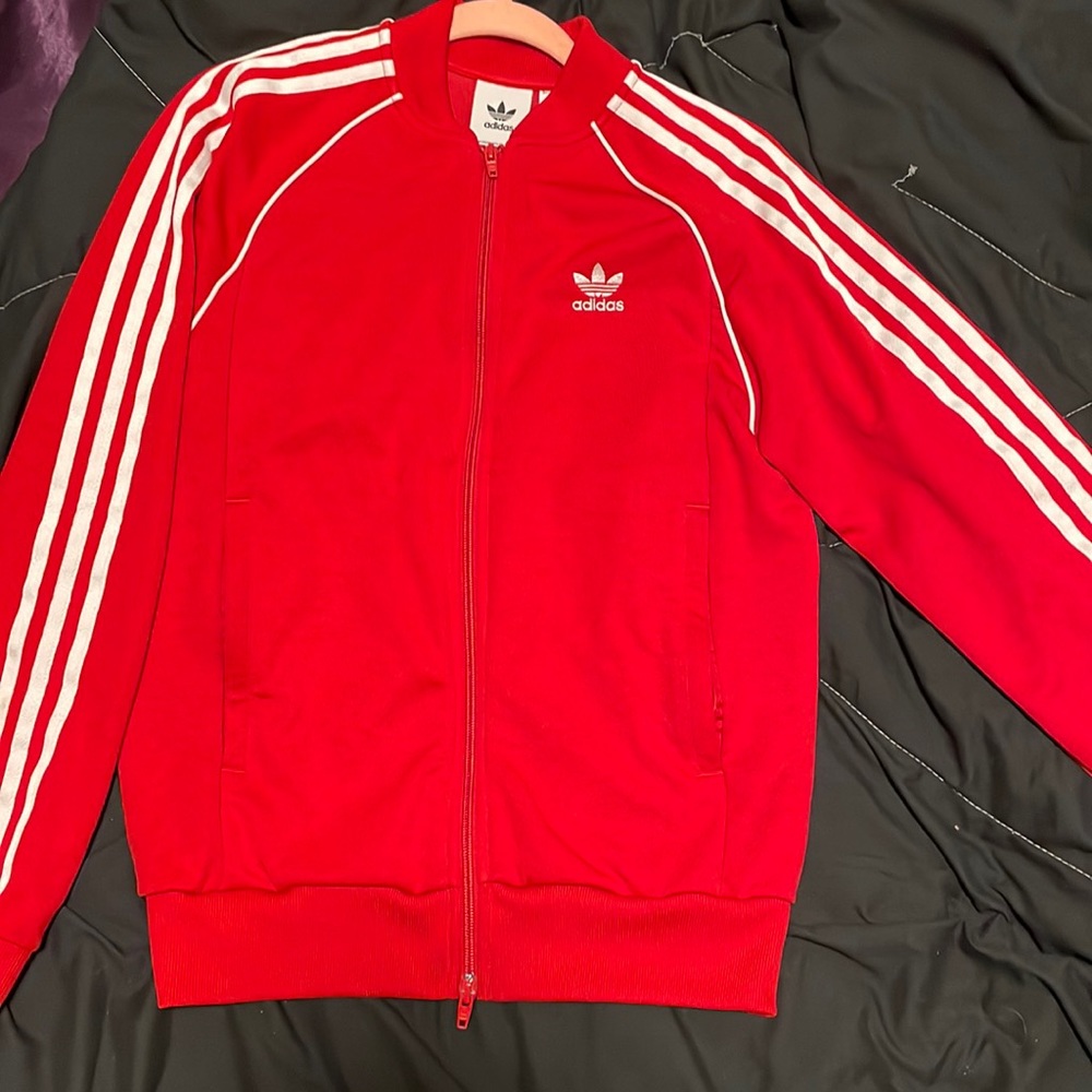 BRAND NEW red adidas zip up womens size small OPEN TO OFFERS